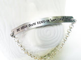 Personalized ID Bar Bracelet | Inspirational Message | Be Your Own Kind of Beautiful