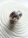 Secret Message Ring -  Hand Stamped Personalized Message Ring - Engraved Message - One Piece Stacked Look Message Ring