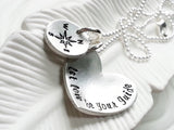 Let Love Be Your Guide | Compass Necklace | Inspirational Necklace