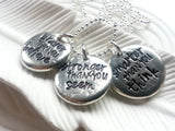 Braver Than You Believe - Stronger Than You Seem - Smarter Than You Think Pebble Necklace