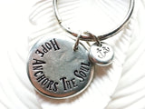 Hope Anchors the Soul Keychain - Anchor Keychain - Inspirational Verse Keyring - Personalized Jewelry - Hand Stamped Message Keychain