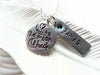 I Love You To The Moon & Back - Birthstone Name Necklace - Hand Stamped, Personalized Name Tag Necklace - Mother's Necklace - Mother's Day