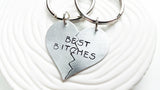 Best Bitches Keychain | Best Friends Keychain Set | Broken Heart
