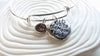 I Love You To the Moon & Back | Adjustable Bangle Bracelet | Pebble Charm Bracelet