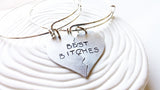 Best Bitches Adjustable Bangle Set | Best Friends Broken Heart Bracelet Set