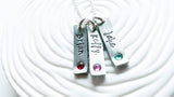 Birthstone Tag Necklace | Mother's Jewelry