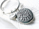 The World Is Your Oyster | Pebble Keychain