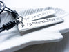 Latitude and Longitude Tag Necklace | Leather or Sterling SIlver Chain Option