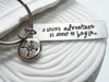 A Grand Adventure Is About to Begin | Compass Keychain | Motivational Gift