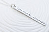 Long Thin Bar Necklace | Pewter and Sterling Silver Options