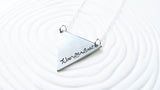 Personalized Jewelry - Hand Stamped Necklace - Triangle Necklace - Customized Text - Bunting Necklace