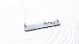 Personalized Bar Necklace - Hand Stamped Roman Numerals Necklace - Date Bar - ID Bar - Customized Text - Dainty Bar Necklace