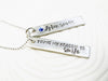 You Are My Reason To Smile - Hand Stamped Jewelry - Personalized Jewelry - Birthstone Necklace - Mother's Necklace - Name Tag Necklace