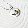 Organic Oval Necklace | Birthstone Name Necklace