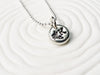 Tattoo Rose Initial Necklace - Personalized Jewelry - Initial Necklace - Hand Stamped Personalized Necklace -  Gift For Her - Tattoo Jewelry