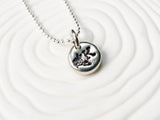 Tattoo Rose Initial Necklace | Pebble Jewelry