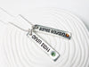 Mother's Necklace | Birthstone Rectangle Tag | Name Tags