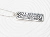 Well Behaved Women Rarely Make History Tag Necklace | Tattoo Tag Necklace