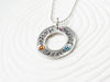 Birthstone Washer Necklace | Mother's or Grandmother's Necklace