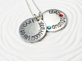 I Love You To The Moon & Back | Birthstone Mother's Necklace