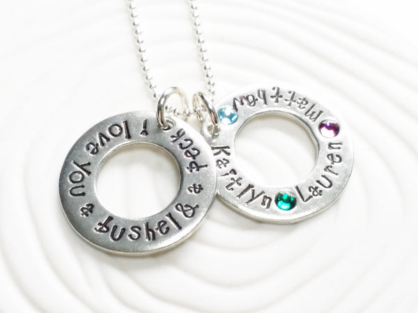 I Love You a Bushel & a Peck Birthstone Necklace -Mother's Necklace -Personalized Jewelry - Birthstone Mother's Necklace -Gift for Mom