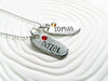 Oval Name and Birthstone Necklace | Mother's Necklace