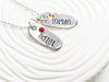 Oval Name and Birthstone Necklace | Mother's Necklace