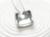 Modern Square Mother's Necklace | Birthstone Name Necklace