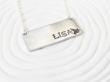 Tattoo Name Plate Necklace | Bar Necklace