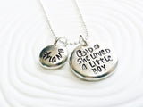 And She Loved A Little Boy- Hand Stamped, Personalized Jewelry - Mother's Necklace - Gift for New Mom -Giving Tree -Shell Silverstein Quote