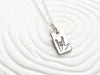 Itty Bitty ASL I Love You | Rectangle Tag Necklace