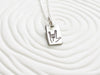 Itty Bitty ASL I Love You | Rectangle Tag Necklace