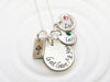 God Gave Me You | Name and Birthstone Necklace | Faith and Family Necklace