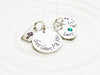 God Gave Me You - Personalized Jewelry - Birthstone Child's Name Necklace- Hand Stamped Jewelry - Mother's Necklace - Cross - Crucifix