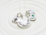 God Gave Me You | Name and Birthstone Necklace | Faith and Family Necklace