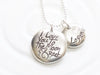 I Love You To The Moon and Back | Birthstone Name Necklace | Pebble Collection