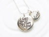 I Love You To The Moon and Back | Birthstone Name Necklace | Pebble Collection