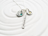 Itty Bitty You Are My Sunshine Necklace | Birthstone Name Necklace