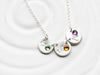 Itty Bitty Birthstone Initial Necklace | Minimalist Design