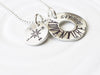 Adventure Awaits Compass Necklace - Traveler's Necklace - Gift for Traveler - Graduation Gift - Motivational - Inspirational Jewelry