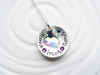 Swarovski Heart Necklace | Birthstone Name Jewelry | Mother's Necklace