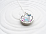 Swarovski Heart Necklace | Birthstone Name Jewelry | Mother's Necklace