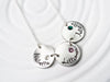 Name and Birthstone Linked Disc Necklace | Mother's Necklace | Couples Jewelry