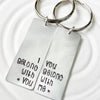 I Belong With You | You Belong With Me | Couple's Keychain Set