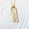 Mother's Rectangle Tag Necklace | Gold or Silver Tone Options