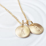 Gold Tone Initial Necklace | Whimsical Initial Charms