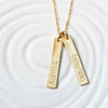 Mother's Rectangle Tag Necklace | Gold or Silver Tone Options
