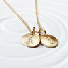Gold Tone Initial Necklace | Whimsical Initial Charms