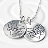 Tattoo Heart Banner Necklace | Small Size | Mother's Necklace