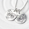 Tattoo Heart Banner Necklace - Mother's Necklace - Tattoo Jewelry - Name Necklace - Tattoo Name Necklace - Valentine's Day Gift